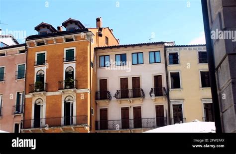 Italian Old Architecture in Italy. Vicenza Stock Video Footage - Alamy