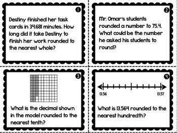 Nbt Rounding Decimals Task Cards By Brittany Beasley Tpt