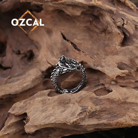 BLACK DRAGON RING Fantasy Ring Chinese Dragon Ring Women | Etsy