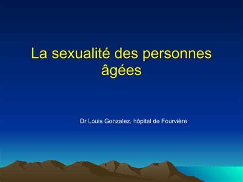 La Sexualité Des Personnes âgées