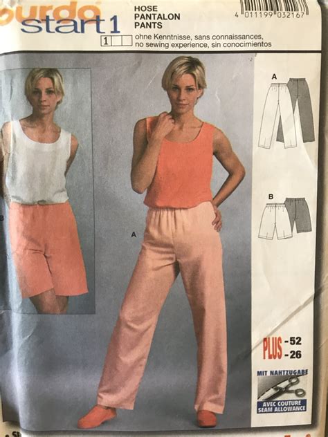 Burda 3216 Pants And Shorts Up To Size 26 Plus Size Sewing Pattern