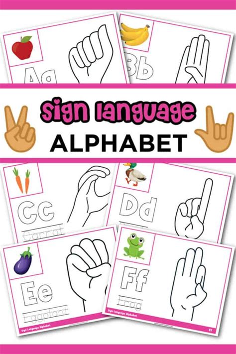 Sign Language Alphabet Printable - Made with HAPPY