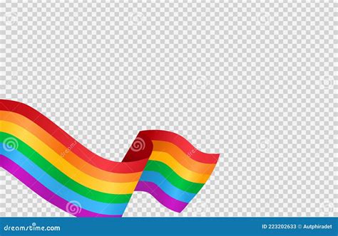 Ondulación De La Bandera Lgbt Arco Iris Aislada En Png O Símbolo De