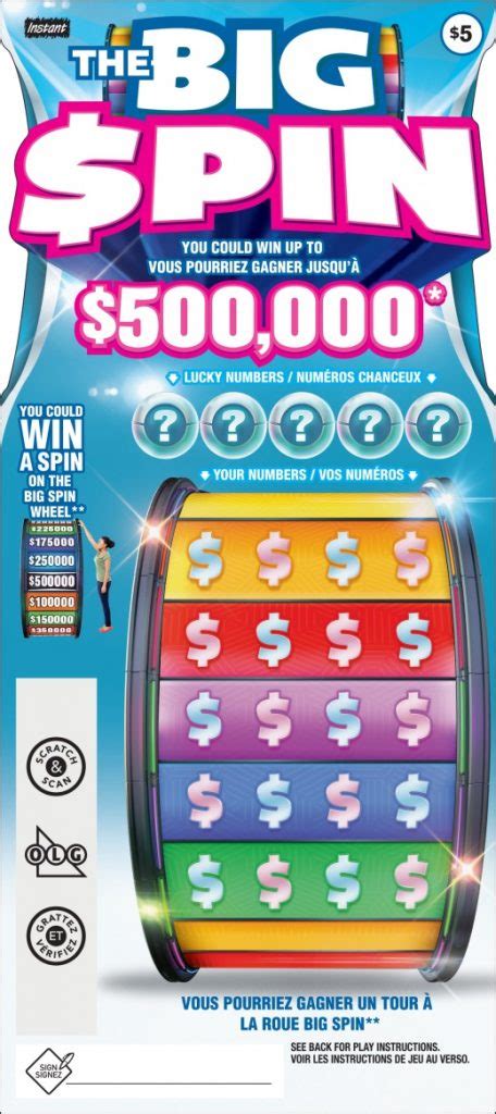 New Instant Win Game From The Ontario Lottery 5 The Big Spin