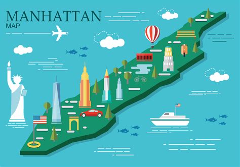 Manhattan Map Vector Illustration 141713 Vector Art At Vecteezy