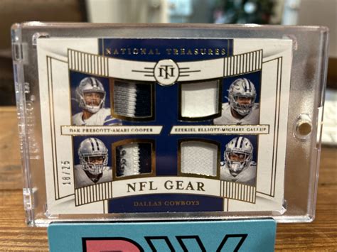 2019 Panini National Treasures NFL Gear Quad Materials Prime GQM 19