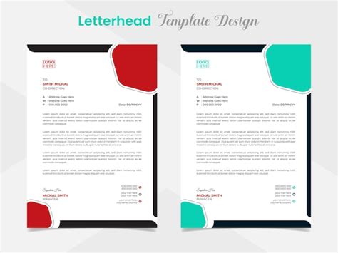 Premium Vector Modern Corporate Business Style Letterhead Design Template