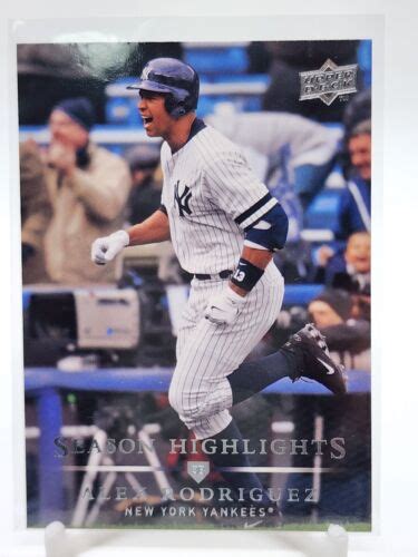 Upper Deck Season Highlights Alex Rodriguez Ebay