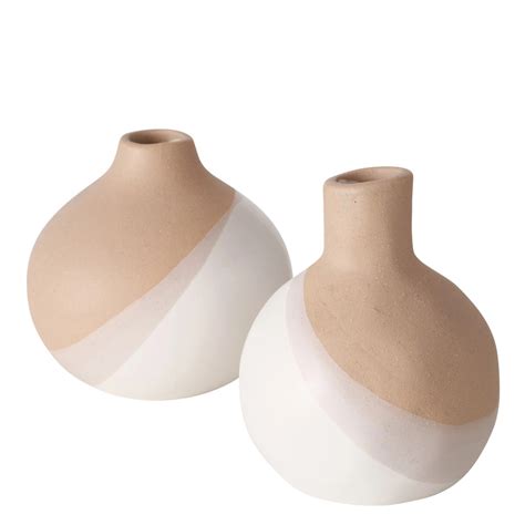 Boltze Home Vase Gunno Fach Sortiert Braun Wei Kaufen Bei Obi