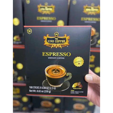 Cà Phê Hoà Tan Đen Espresso Hộp 100 Gói 2 5g Shopee Việt Nam