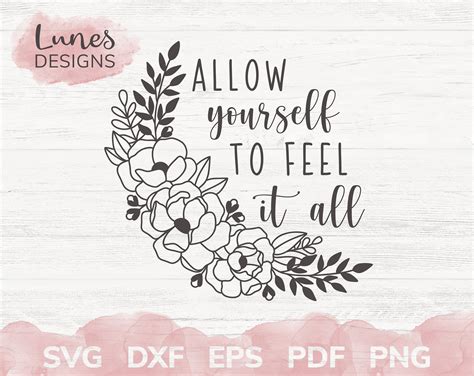 Self Care Svg Allow Yourself To Feel It All Svg Mental Etsy