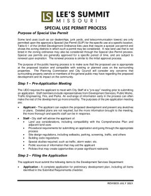 Fillable Online What Is A Special Use Permit LegalMatchObtaining A