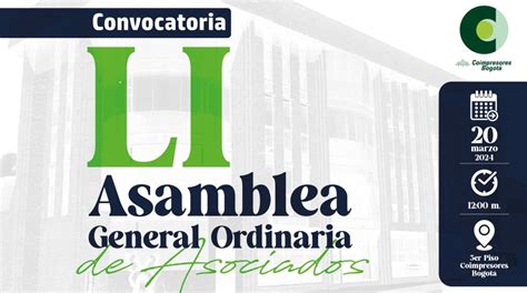 Convocatoria Li Asamblea General Ordinaria De Asociados