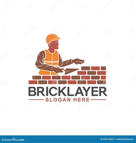 Logo Template For Bricklayer Service Stock Illustration Illustration