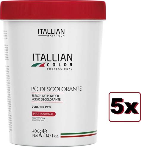 Kit Itallian Color Descoloração Profissional 5 Pó Descolorante OX 30