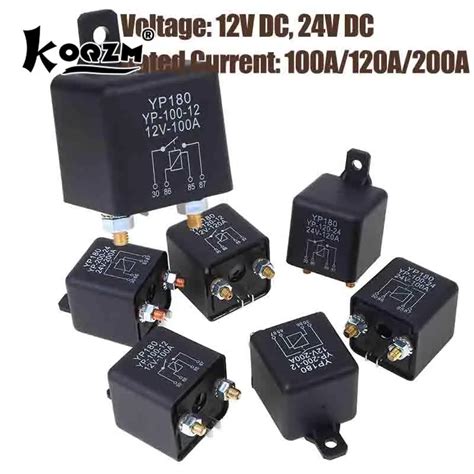 High Current 4 Pin Car Relay 12v 24v 200a 120a 100a Car Truck Motor Automotive Relay