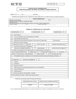 Fillable Online Mexico Direccin General De Radio Televisin Y Fax