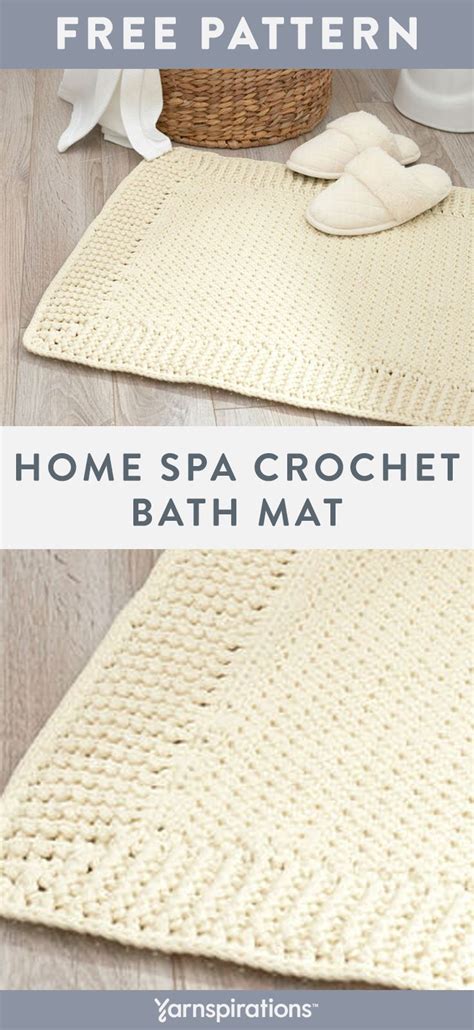 Home Spa Bath Mat Free Pattern Crochet Rug Patterns Free Crochet