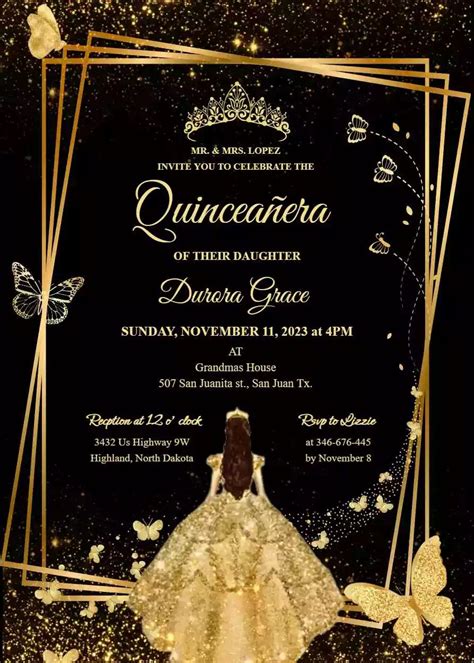 Quinceanera Invitations Premium Free