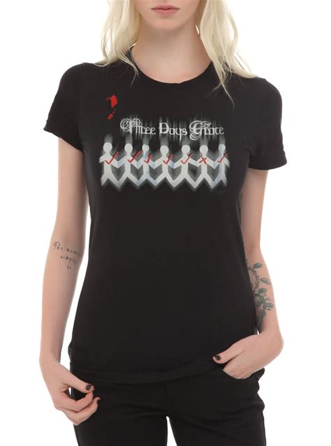 Three Days Grace Stick People Girls T Shirt Hot Topic Girls Tshirts