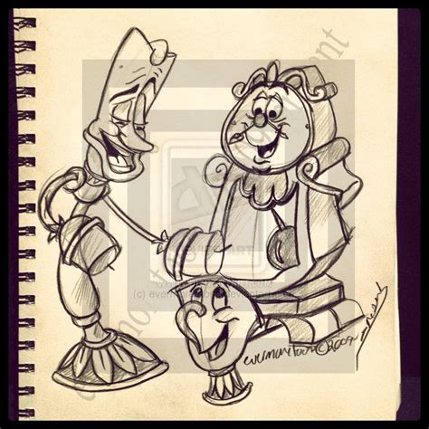 Beauty and the beast sketch by evermoretoons.deviantart.com on @DeviantArt Disney Pencil ...