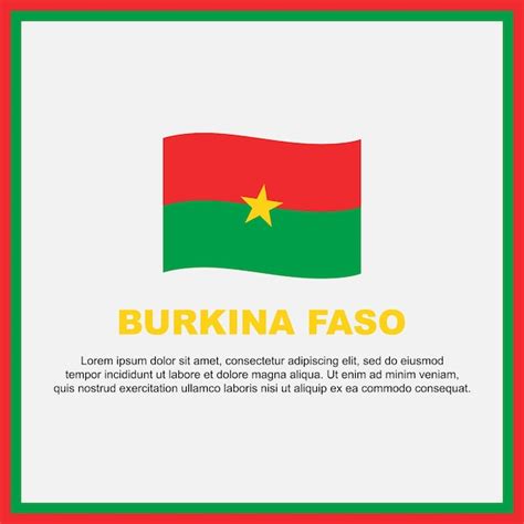 Premium Vector Burkina Faso Flag Background Design Template Burkina