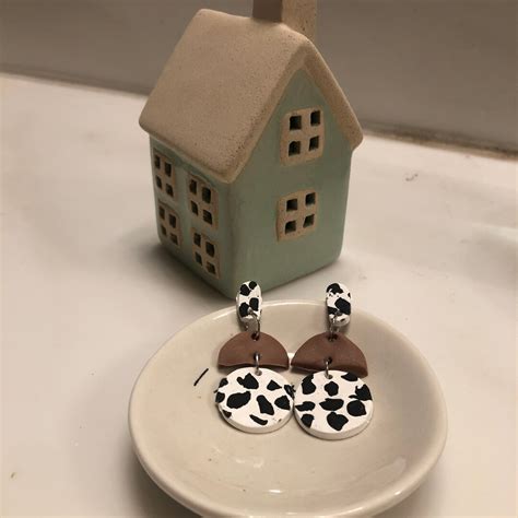 Boucles doreilles à imprimé vache Etsy France