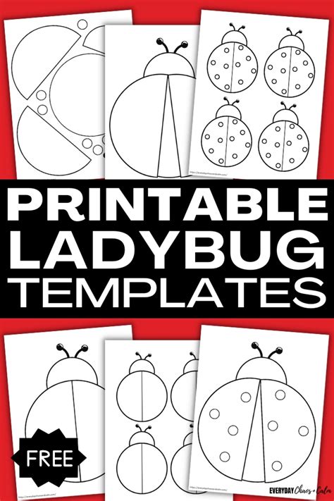 14 Free Printable Ladybug Templates For Crafts