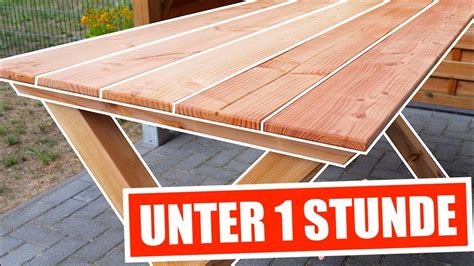 GARTENTISCH Aus HOLZ In 1 Stunde Selber Bauen MrHandwerk YouTube