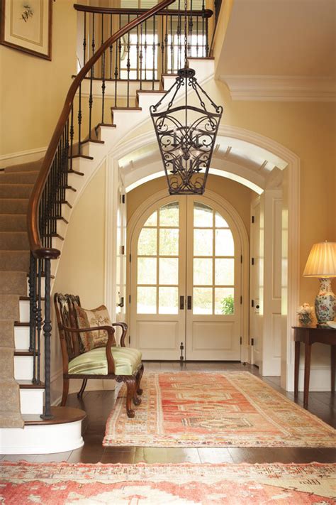 Beautiful Foyer With Chandelier