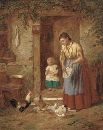 F Ttern Der H Hner Feeding The Chickens By Henry Charles Bryant