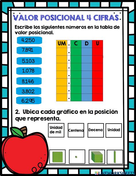 Tabla De Valor Posicional Ejemplos Ficha De Actividad Leer Y Escribir