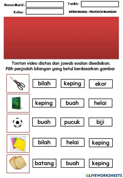 Penjodoh Bilangan Exercise For Tahun 2 Ppki Live Worksheets Nbkomputer