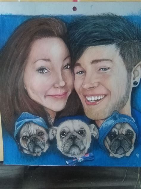 Youtuber DanTDM, his wife Jemma and their pugs (including Peggy who ...