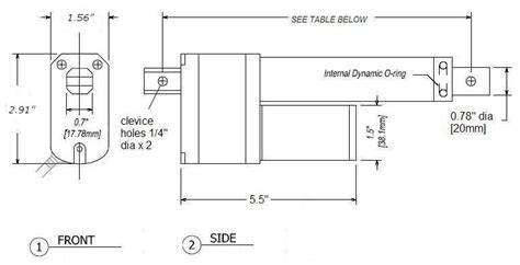 Stroke Lbs Force Linear Actuator W Potentiometer Feedback