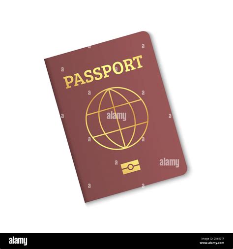 International Passport Cover Red And Blue Template Vector Biometric