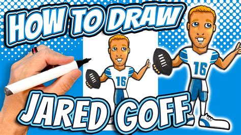 How To Draw Jared Goff Detroit Lions NFL Football Player YouTube