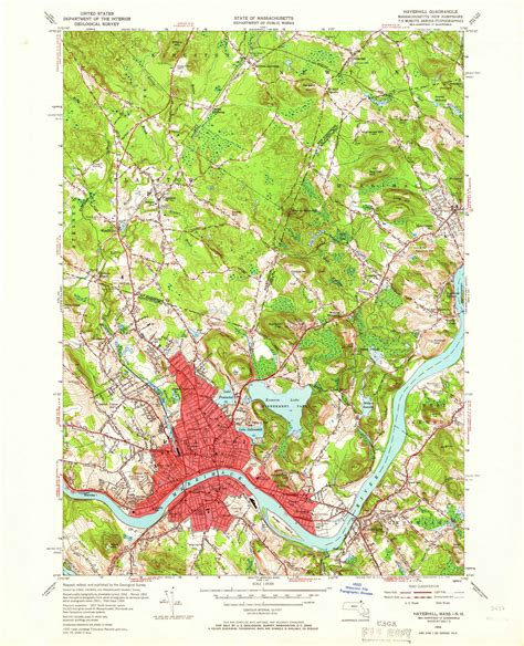 Haverhill Massachusetts 1955 1966 Usgs Old Topo Map Reprint 7x7 Ma