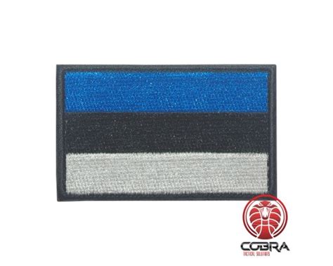 Flag Of Estonia Military Embroidered Patch Velcro Military Airsoft