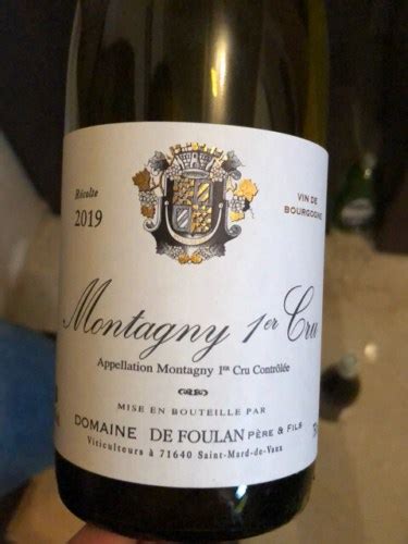 Domaine De Foulan Pere Fils Montagny 1er Cru Vivino France