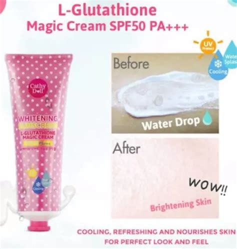 MAGIC CREAM SUNSCREEN Cathy Doll Karmart L Glutathione Whitening Spf50