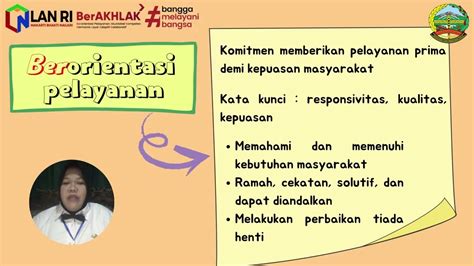 Core Value Asn Berakhlak Berorientasi Pelayanan Akuntabel Dan Loyal