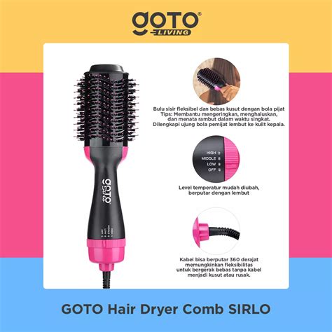 Jual Goto Living Goto Sirlo Sisir Blow Pelurus Curly Pengering Rambut