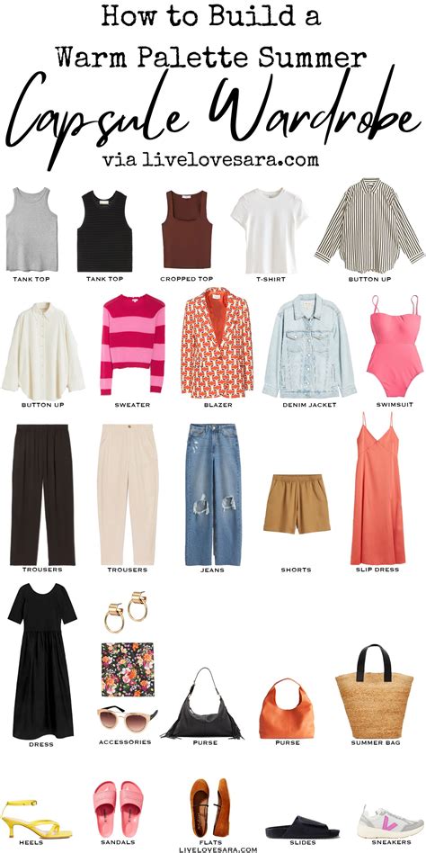 A Warm Palette Summer Capsule Wardrobe Livelovesara