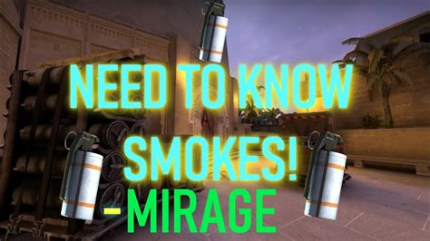 Must Know Mirage Smokes Cs Go Tutorial Youtube