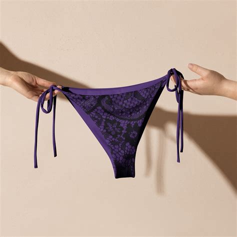 Siren Lace String Bikini Bottom Etsy