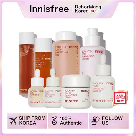 KOREA New Version 2023 Innisfree Black Tea Youth Enhancing Line Skin