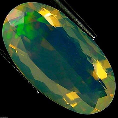 Ct Natural Ethiopian Faceted Opal Gemstone Multi Color Oval Cut