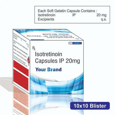 Isotretinoin 20 Mg Soft Gel Capsules 10X1X10 Dose As Directed By The