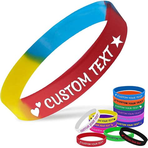 Personalized Silicone Wristbands Custom Engraved Rubber Bracelets With